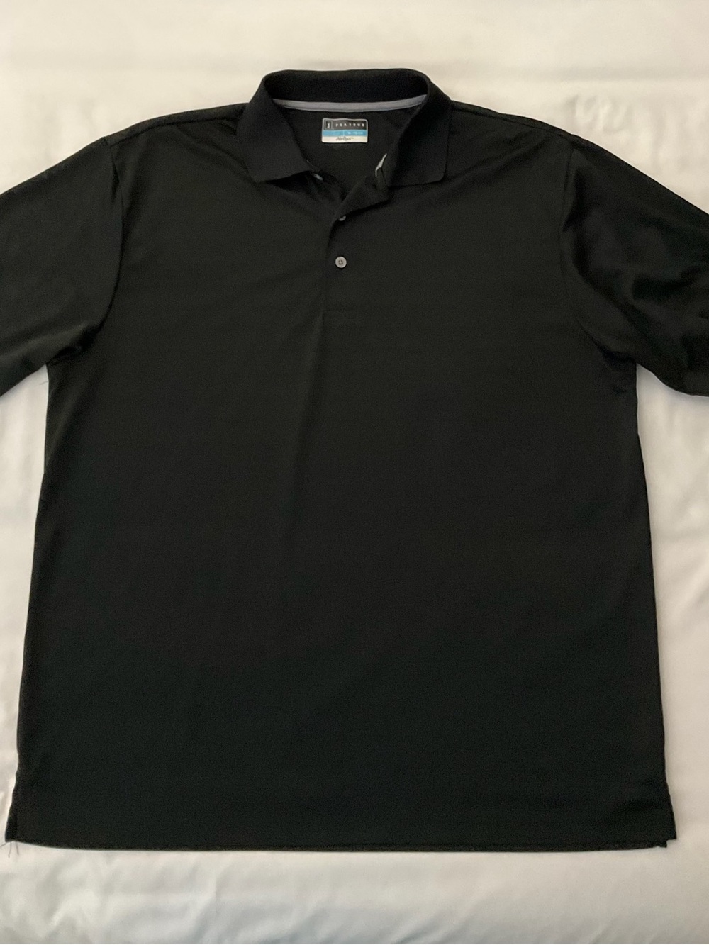 PGA Tour Men's Black Performance Golf Polo Shirt - Size XL
